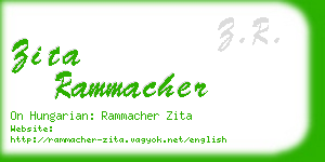 zita rammacher business card